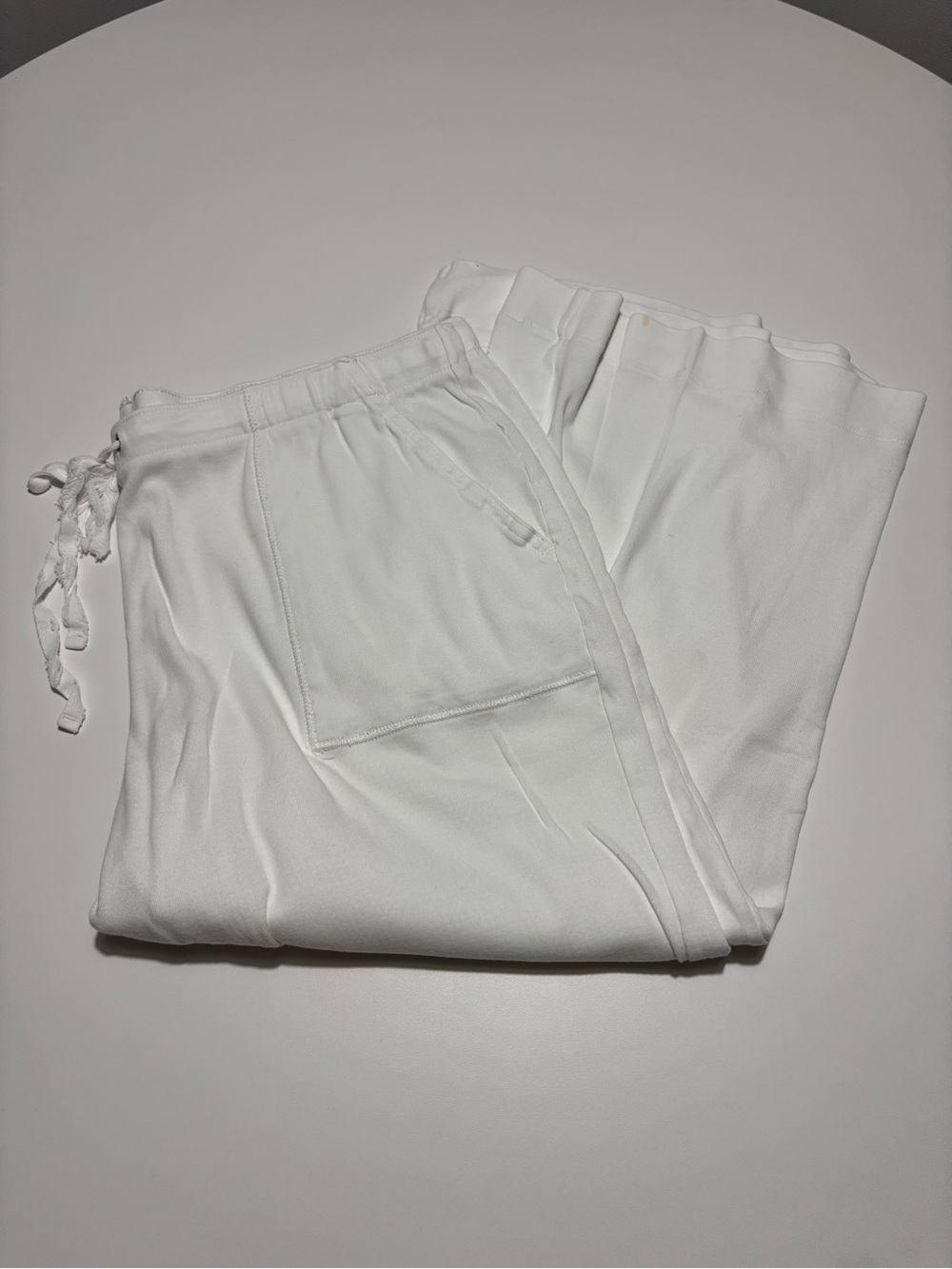 J. Crew White Wide Leg Cotton Capris